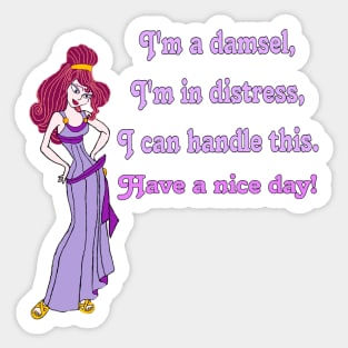 Damsel in Distress Sticker